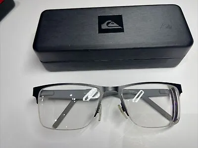 QUIKSILVER Eyeglasses SATIN BLACK HALF RIMLESS Glasses Frame MOD: QS57 30790742 • £29.99