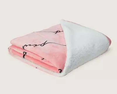 Victoria's Secret PINK Pink Sherpa Blanket 50 X60  - Perfect Gift • $50.99