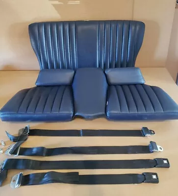 Back Seat Jump Seat Foldable Incl Seat Belts For Mercedes Sl R107 Blue • $875