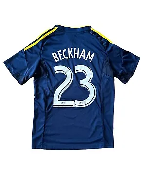£19.99 • Buy LA Galaxy Adidas Football Shirt Kit Jersey 2013/2014 Away Medium Beckham #23 MLS
