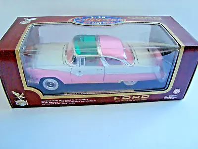 Road Legends 1955 Ford Fairlane Crown Victoria ~ Pink White ~ 1:18 Diecast NRFB • $24