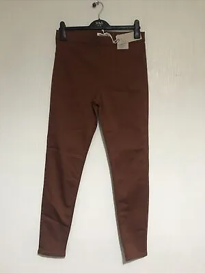 New M&S Ladies Pull On  High Rise Skinny Jeggings (Golden Tan) Size 12 L29.5” • £14.95