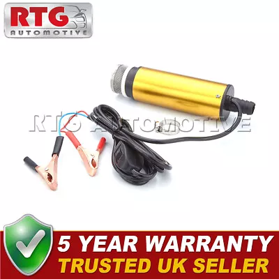 12v Fuel Water Diesel Transfer Pump/filter Submersible Portable Clip On Battery • £12.99