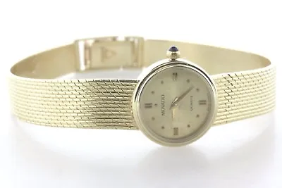 Vintage Movado 14K Solid Yellow Gold Quartz Mesh Bracelet Ladies Watch - 7  • $2950