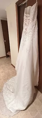 Size 22 Mori Lee Strapless A-line Wedding Dress W/ Sweetheart Neckline • $200