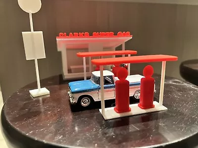 O Scale  Clark's Super Gas  Station 3D Printed Kit • $34.99