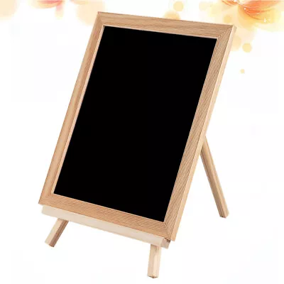 Magnetic Blackboard Kids Standing Easel Wooden Painting Board Letter Board • £10.59