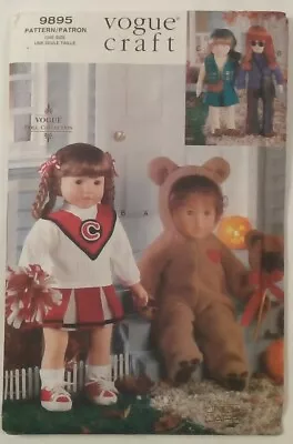 VOGUE Doll Collection Pattern 9895 Uncut NOS 18  American Girl Today COSTUME • $10.40