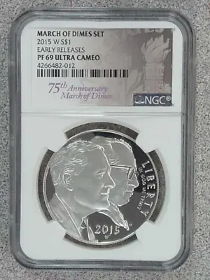 2015-W Silver March Of Dimes $1 Commemorative NGC PF69 Ultra Cameo • $35