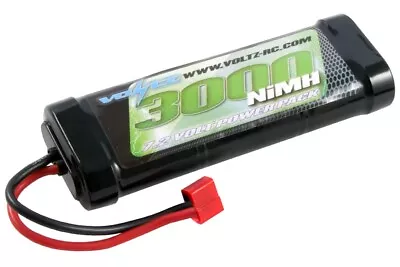 Voltz 3000mAh 7.2v NiMH RC Car Battery Stick Pack W/Deans T Connector • £20.18