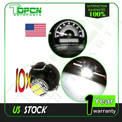 10x White 3014 2SMD LED T3 Neo Wedge Dash A/C Climate Heater Control Light Bulbs • $8.89