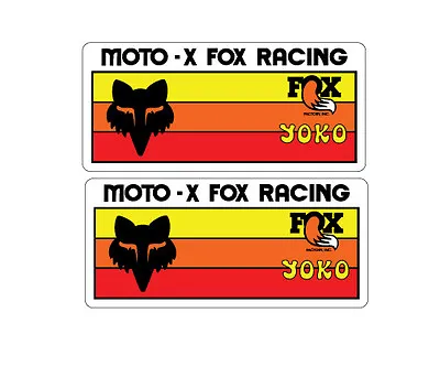 VINTAGE MOTOCROSS MOTO X FOX YOKO 2 Sticker Decal Pack CR YZ KX RM  • $14.19