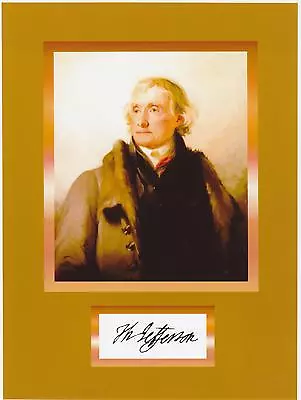 THOMAS JEFFERSON  8 X 10 REPRINT PHOTO & REPRINT AUTOGRAPH ON GLOSSY PHOTO PAPER • $12.55