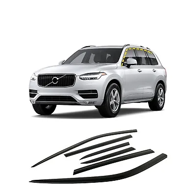 Rain Guards For Volvo XC90 2016-2022 (6PCs) Black Tape-On Style • $66.11