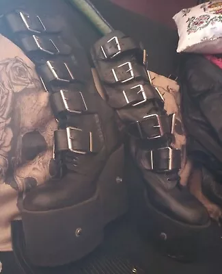 £350 • Buy De Havilland Transmuter Platform Boots, Very Rare, Goth Vintage, Size 8UK, 10US