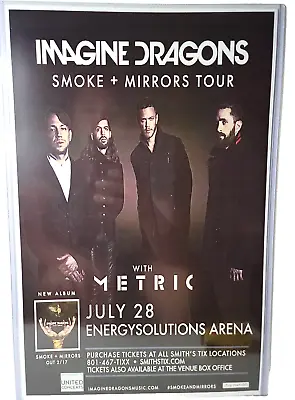 Imagine Dragons Promo Poster Print 11” X 17” Smoke + Mirros Tour With Metric • $17.95