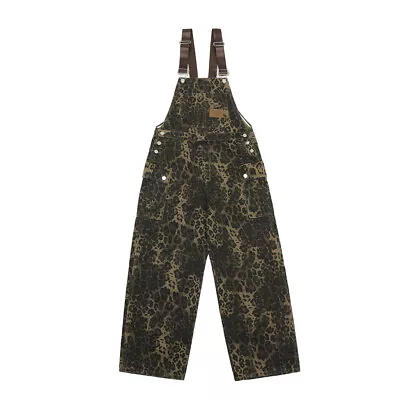 Men's Baggy Oversized Trendy Retro Y2K Leopard Print Designer Overall Pants • $90