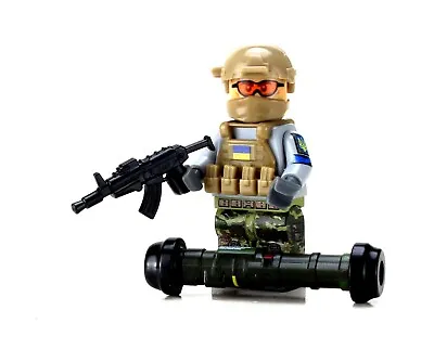 Ukrainian Anti-Tank Soldier Made With Real LEGO® Minifigure Ukraine Army • $30.56