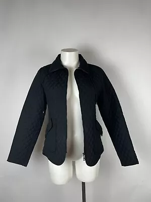 MAX MARA WEEKEND -  Fitted Black Zip-front Quilted Jacket 2 • $60