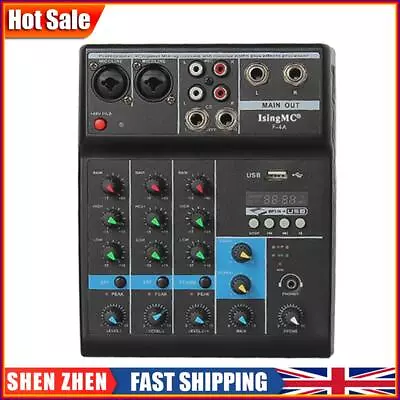 Wireless 4-channel Audio Mixer Bluetooth-compatible USB Sound Mixing (US) • £26.04