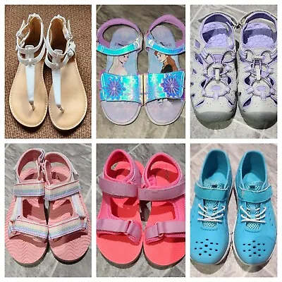 Kids Girls Summer Play Shoes/Beach Water Sport Sandals Choose Size & Style 12&Up • $11.90