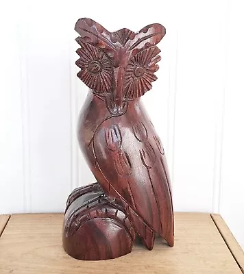 Vintage Handcarved Wood Owl Mid Century Boho • $32