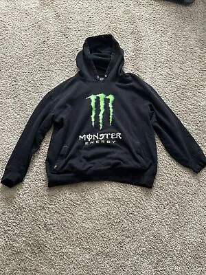 Monster Energy Men's XL Black Pullover Hooded Sweatshirt Pre Owned NO FLAWS!! • $49.99