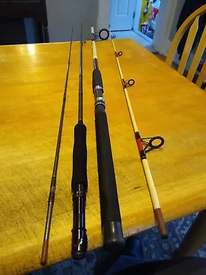 2 Abu Garcia Fishing Rods 8' 2pc 3 Star Fly Rod/ Commodore 7'6  2pc Surf Rod • $34.99