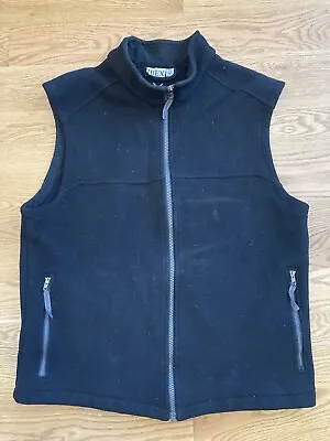 IBEX Mens Arlberg Vest Full Zip 100% Merino Wool MADE In The USA Black XL Rare • $49.97