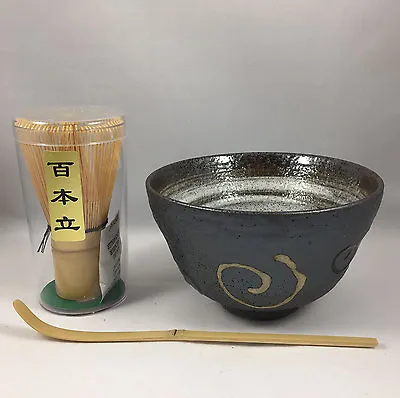 $34.95 • Buy Japanese NARUTO Matcha Bowl Chashaku Scoop 100 Whisk Tea Ceremony Set JAPAN MADE