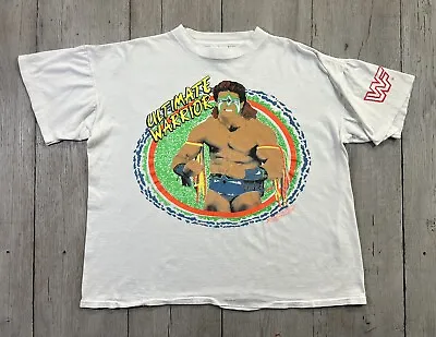 Vintage WWF Ultimate Warrior 1991 T-Shirt Size Large WWE Wrestling • $49.99