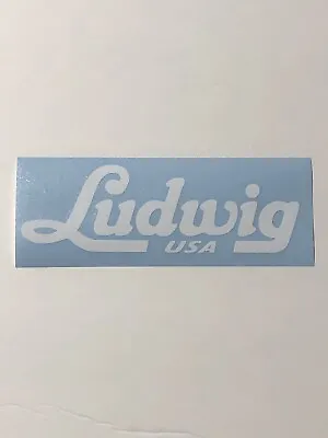 Ludwig USA Drum Head 🥁 Decal White High Quality Permanent Vinyl Made USA 2 X 6” • $5.77