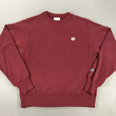 Vintage Champion Reverse Weave Crewneck Sweatshirt Red Size Small • $16.99