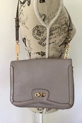 AUTHENTIC SALVATORE FERRAGAMO Shoulder Bag Light Grey Pre-Owned  “AUTHENTIC “ • $419