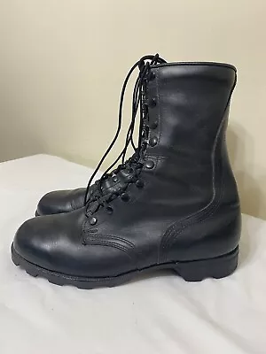 Vintage 1989 RO-SEARCH Military Black Leather Combat Jungle Boots Men's Sz 8.5 W • $59