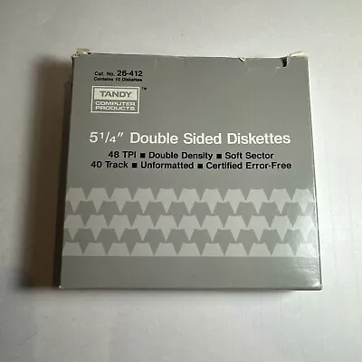 Tandy 5 1/4  Double Sided Diskettes 10 Pack Cat. No. 26-412 48 TPI • $29.99