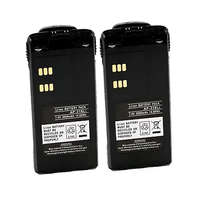 2x 7.4V 2000mAh Li-ion Battery For Motorola HNN9013 HT750 GP360 MTX850 • $50.49