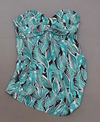 Isabel Maternity By Ingrid & Isabel Bandeau Tankini Swim Top Blue Multi Small • $6.75