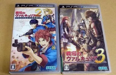 Lot 2 Valkyria Chronicles 2 And 3 Set PSP PlayStation Portable Japanese Ver. • $47.17