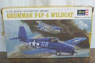 Vintage 1965 Revell GRUMMAN F4F-4 WILDCAT Airplane 1/72 Model Kit H-639:50 A1 • $7.95