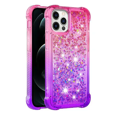 $12.99 • Buy For IPhone 14 13 12 11 Pro Max XS XR 8/7 Plus Case Clear Liquid Glitter Cover