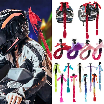 Helmet Pigtail Hair Extension Twist Braiding Long Ponytail Motorcycle Bike Rider • $12.20