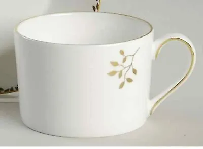 Vera Wang Wedgwood  Gilded Leaf  Bone China Low Imperial Teacup - White / Gold • $29.42