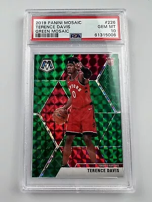 2019 Panini Mosaic Terence Davis #226 Green Prizm Rookie RC PSA 10 Gem Mint • $19.99