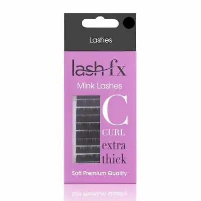 Lash FX Mink C Curl 0.20 Extra Thick Individual Lashes 13mm • £12.99