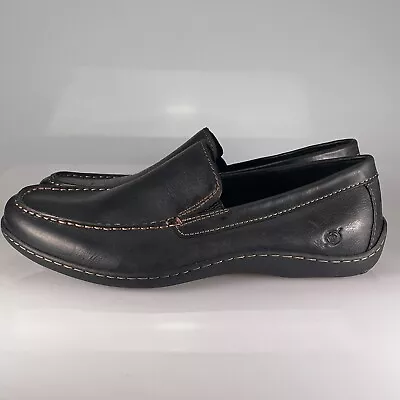 Born Mens Caleb Loafer Black Full Grain Leather Slip On Padded  Shoes Size 11.5 • $69.90