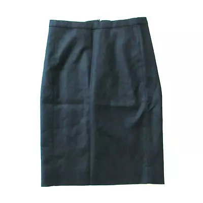 NWT J.Crew No. 2 Pencil In Black Cotton Twill Straight Career Skirt 0 $110 • $44