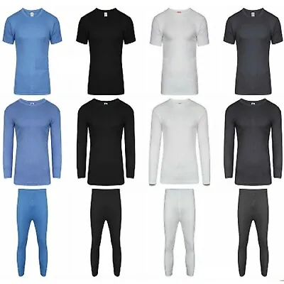 Men Thermal T-shirt Underwear Long Sleeve Top Warm Winter Base Layer Vest S-xxl • £5.99