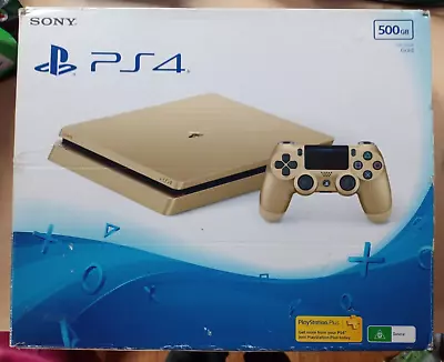 $425 • Buy CUH-2002A Sony PlayStation 4 PS4 Slim Console Gold 500GB SSHD W/ Controller