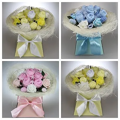 Baby Boy Girl Unisex Clothes Flower Bouquet Nappy Cake Baby Shower  Maternity • £34.99